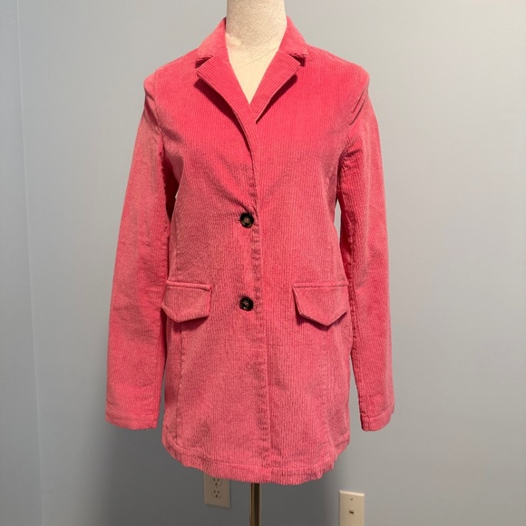 Anthropologie Jackets & Blazers - Her Entire Name Says Grace Women’s Corduroy Pink Blazer Size XS